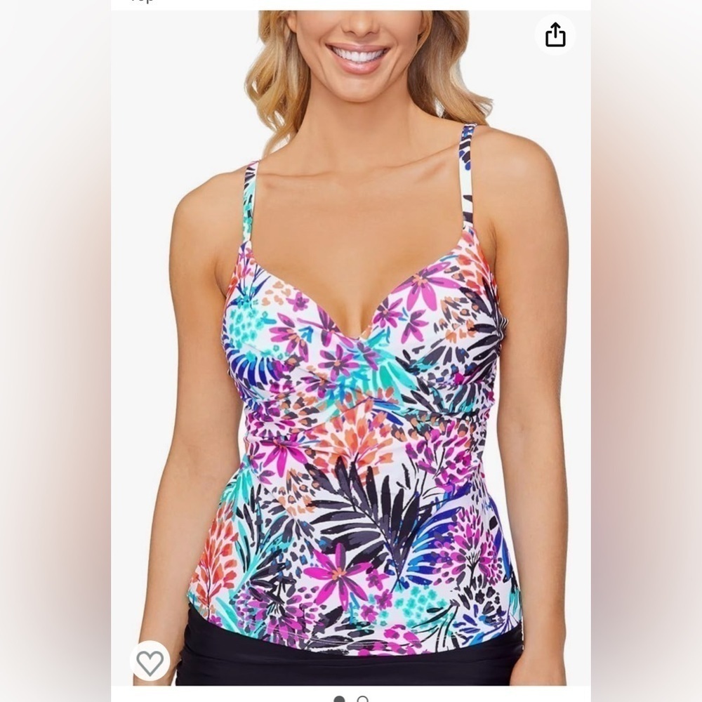Island Escape Multicolor Floral Tankini Top
